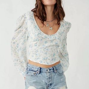 Free People Another Life Printed Top